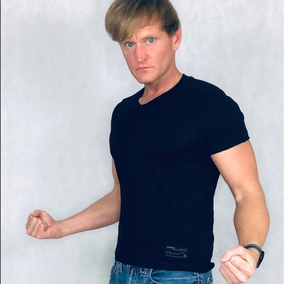 Express Men, Tee Shirt, Black, Size Extra Small - Picture 5 of 8